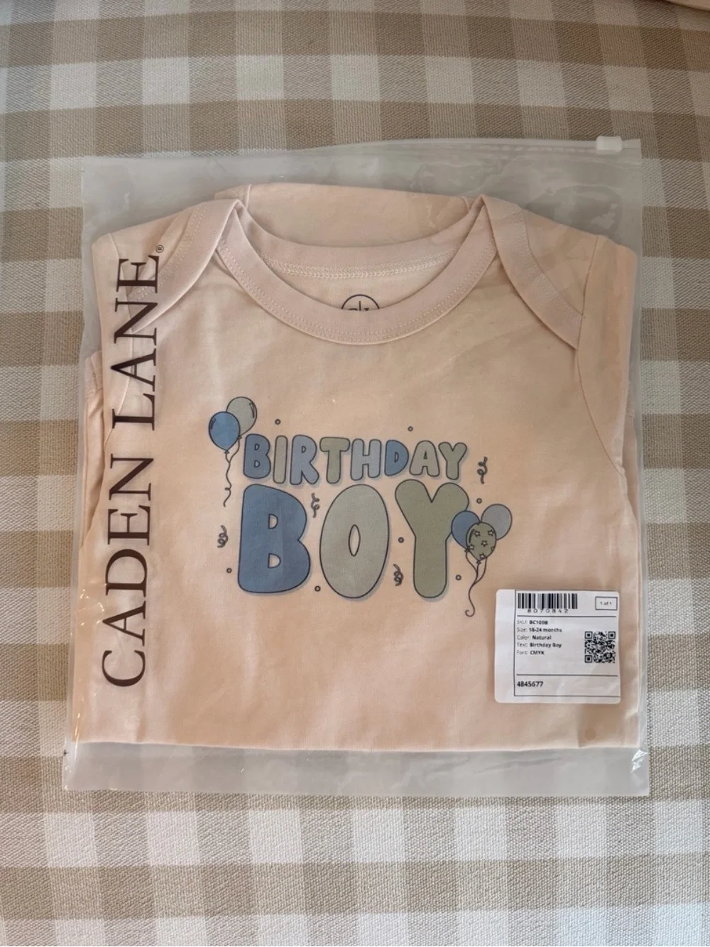 Birthday Boy Cream Baby Bodysuit - Soft Cotton One-Piece